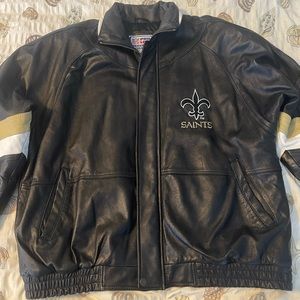 Vintage New Orleans Saints Leather Starter Jacket